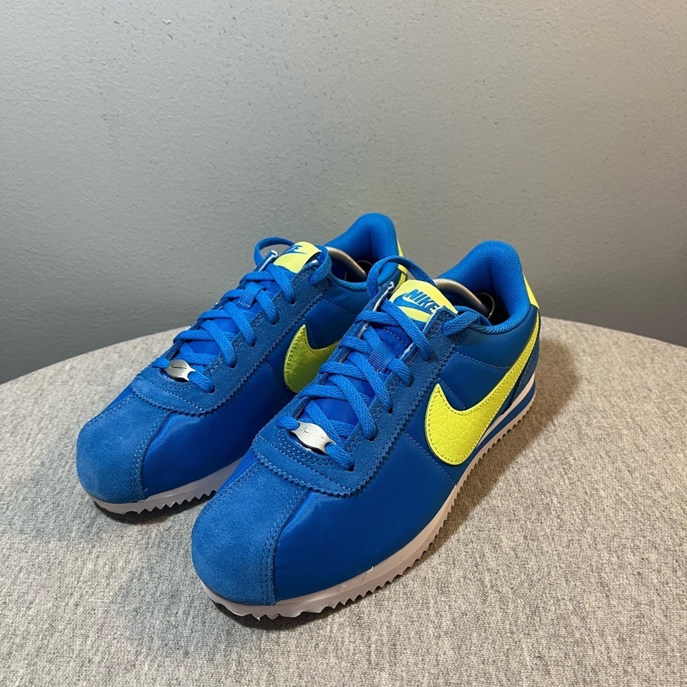 Nike Cortez BG Photo Blue Lemon Twist Shoe Size 6Y/Women 7.5 IB7748-406 - Picture 9 of 10